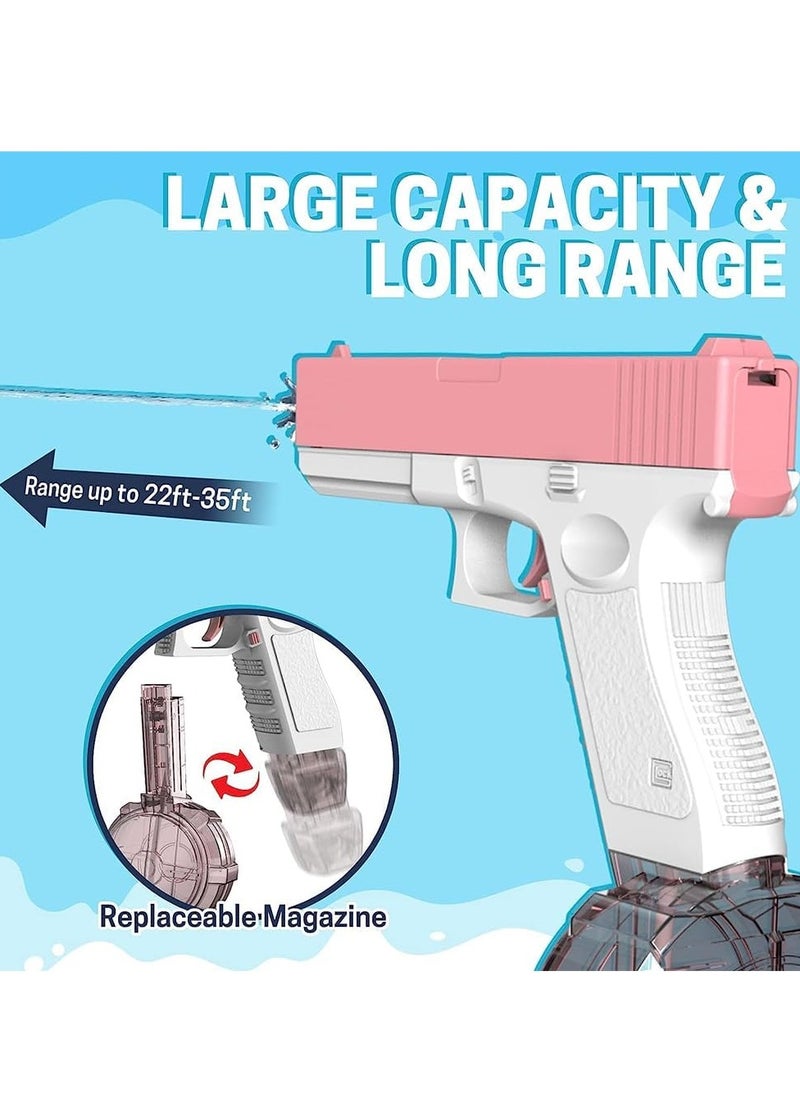 0TO1 TECH Electric Water Gun Toy, 32ft Water Guns with Expansion, Automatic Electric Water Guns for Adults & Kids, Squirt Guns for Kids Swimming Pool Beach Outdoor Party Games (Pink)  - Image 5