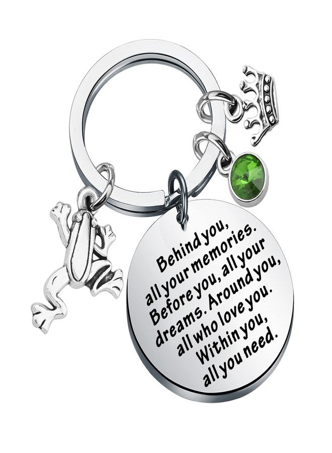 FEELMEM Princess Frog Inspired Gift Princess Behind You All Your Memories Before You All Your Dreams Keychain Frog Lover Gift (frog-ky) - Image 1