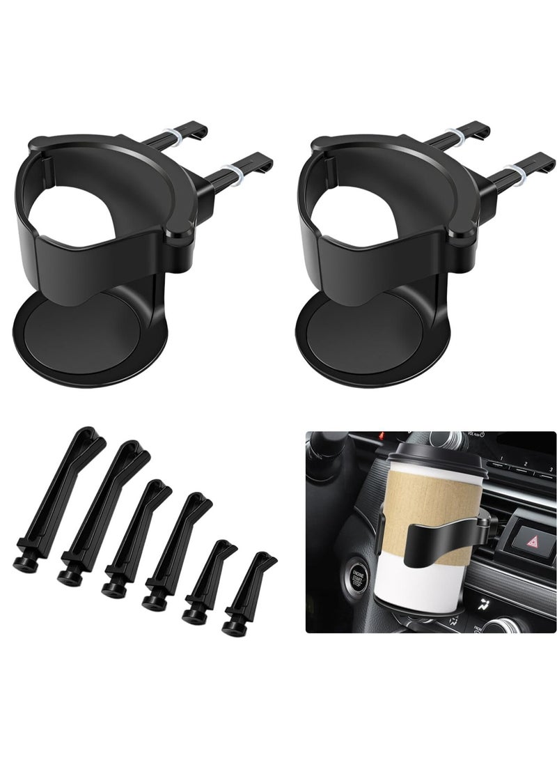Loquat Car Cup Holder, Universal Adjustable Car Vent Cup Holder with Expander for Beverages and Bottles - Image 1