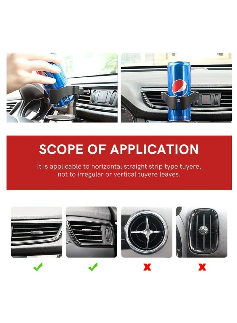 Loquat Car Cup Holder, Universal Adjustable Car Vent Cup Holder with Expander for Beverages and Bottles - Image 3