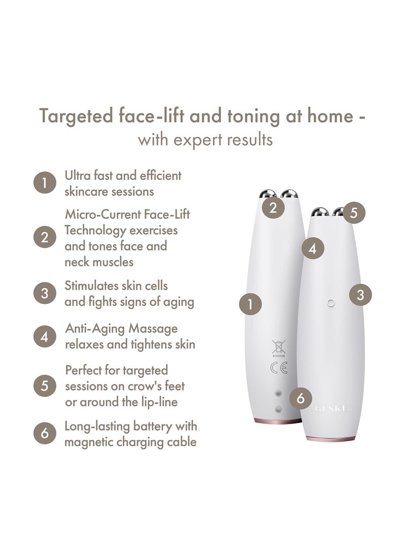 GESKE SmartAppGuided MicroCurrent Face-Lift Pen | 6 in 1 | Anti-aging device | Instant face lift | Skincare tool | Remove wrinkles for firm & youthful skin | Advanced smoothing facial firmer - Starlight  - Image 2