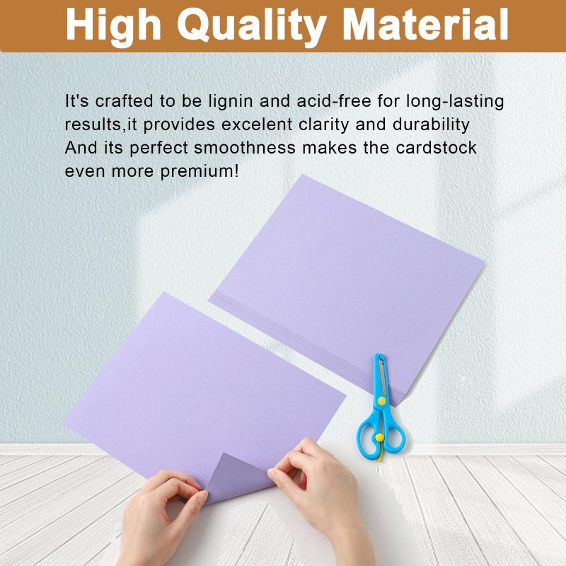 Silunkia 40 Sheets Light Purple Cardstock 8.5 x 11 Certificate Paper, 75lb Premium Lavender Card Stock Printer Paper for DIY Cards Making, Greeting Cards, Wedding Invitations, School Crafting - Image 4
