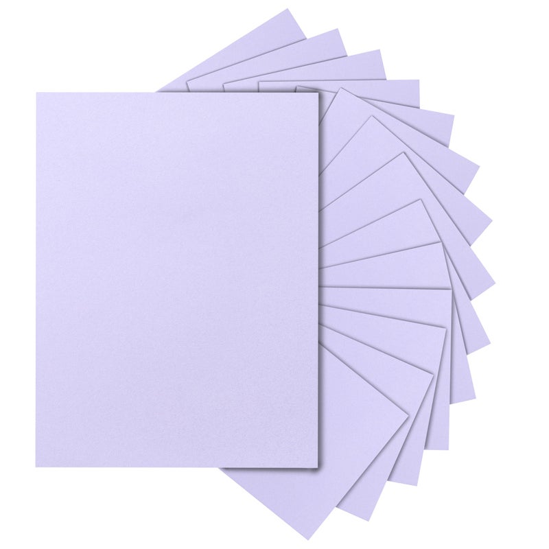 Silunkia 40 Sheets Light Purple Cardstock 8.5 x 11 Certificate Paper, 75lb Premium Lavender Card Stock Printer Paper for DIY Cards Making, Greeting Cards, Wedding Invitations, School Crafting - Image 1
