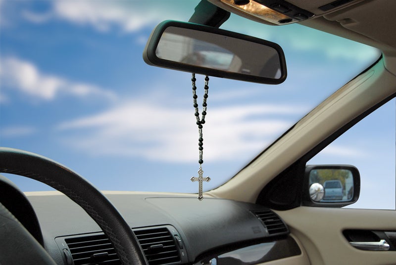 RefreshYourCar american covers inc Blessed by Refresh Your Car! E300858200 Metal Cross, Moonlit Grove - Image 2