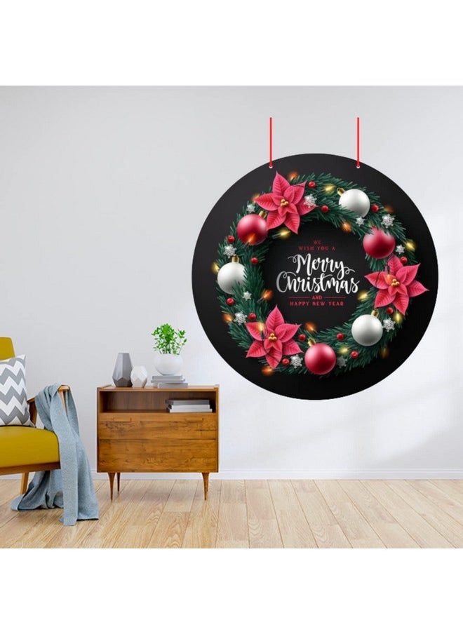 Webelkart Webelkart® Premium Merry Christmas and Happy New Year Printed Wall Hanging/Front Door Hanging for Home and Christmas Decorations Items  - Image 3