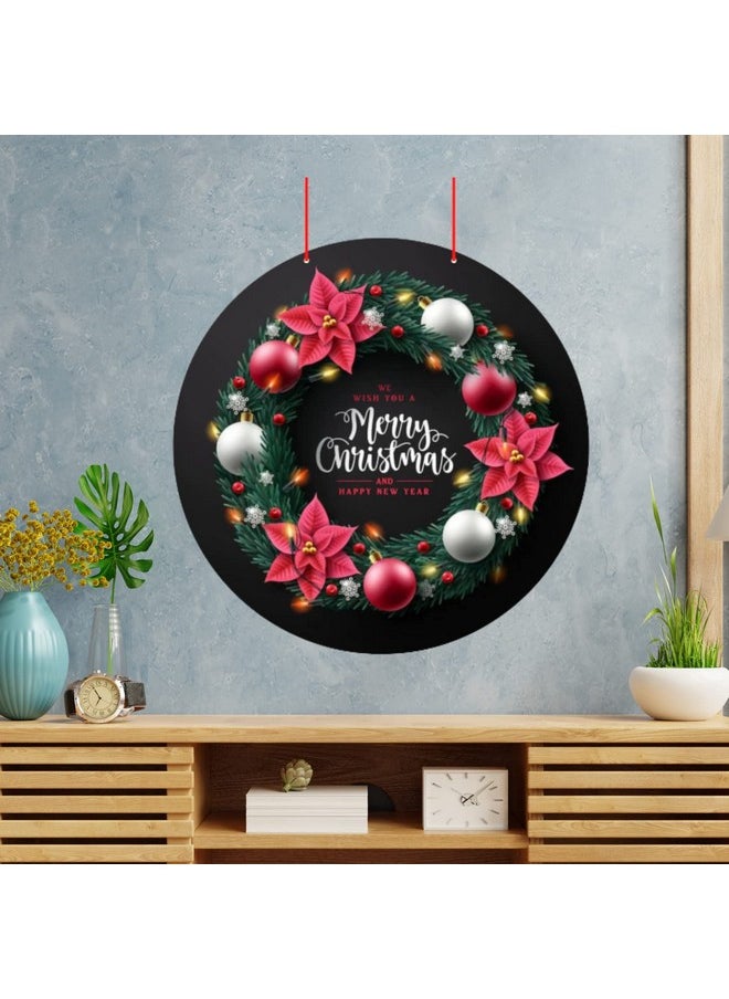 Webelkart Webelkart® Premium Merry Christmas and Happy New Year Printed Wall Hanging/Front Door Hanging for Home and Christmas Decorations Items  - Image 4