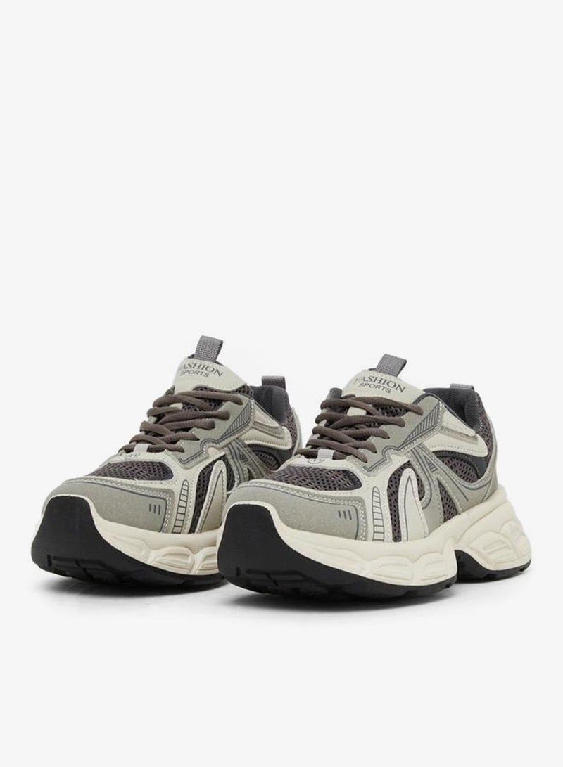 ستايلي اكتيف ستيلي سنيكرز بلونين مع رباط وكعب سميك ولسان خلفي - Image 3