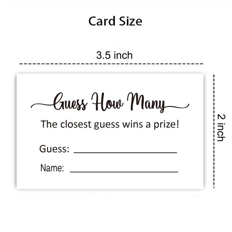 KONKAVA Guess How Many Game Cards, (50 Cards) Baby Shower Game Cards (Minimalist) 3.5" x 2" - Image 2