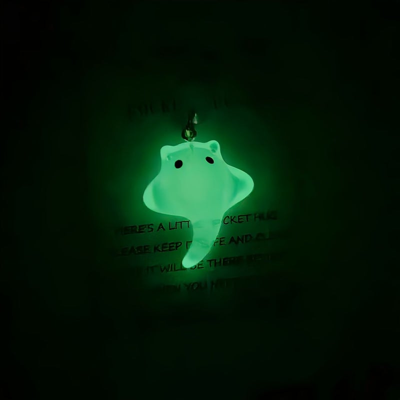 Glow In The Dark Manta Ray Phone Jack Plug Dust Charm For Android With Greeting Card - Image 2
