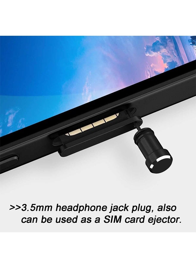 MXN 4 Pcs USB Type C Anti-Lost Anti Dust Plugs, Dust Cover Port Plugs Protection, Compatible for All Type-C Smartphone and Tablet (Black) - Image 4