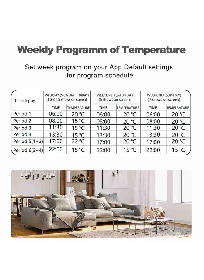 Thoraya Wifi Thermostat Smartphone APP Remote Control Manual and Programming Mode Thermostat for Home  - Image 3