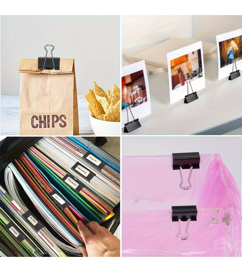 Durable Heavy Duty Extra Large Binder Clips 12 Pieces 5.1 Mm Oversized Metal Paper Clips With Powerful Spring Non Slip Grip For Office School Home Library Ring Binder Report Presentation - Image 4