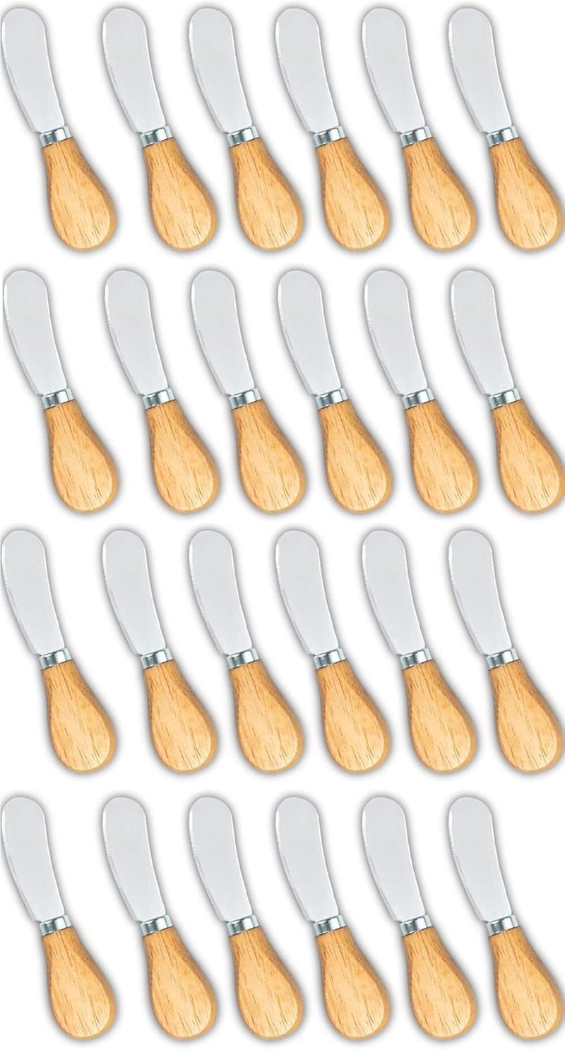 Yeeper Cheese Spreader Bulk, Set of 24 Little Butter Knife, Wine and Cheese Party, Mini Tiny Cheese Serving Knives for Charcuterie Board & Trays Peanut Cream Jam Jelly Candy - Image 1