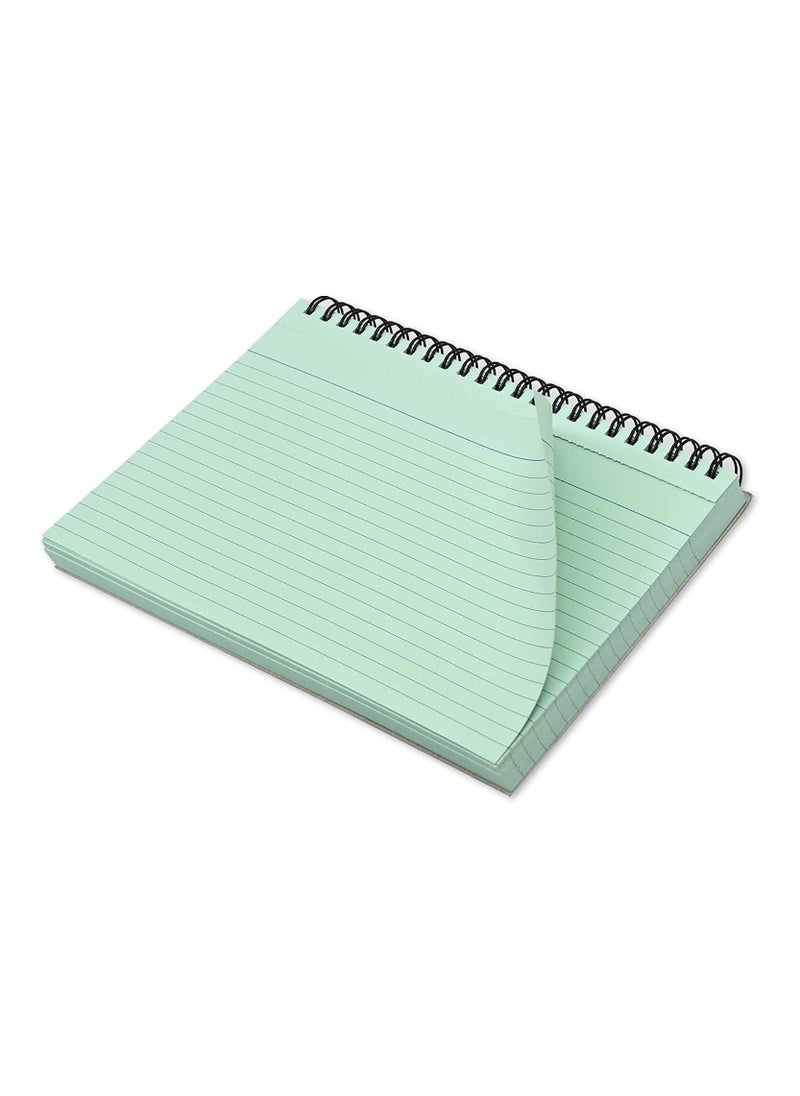 FIS - FIS Ruled Record Card 180 Gsm 8X5 Inch Double Loop Spiral Pack of 5 Colors and 50 Sheet -FSIC85-180SP5C - Image 1
