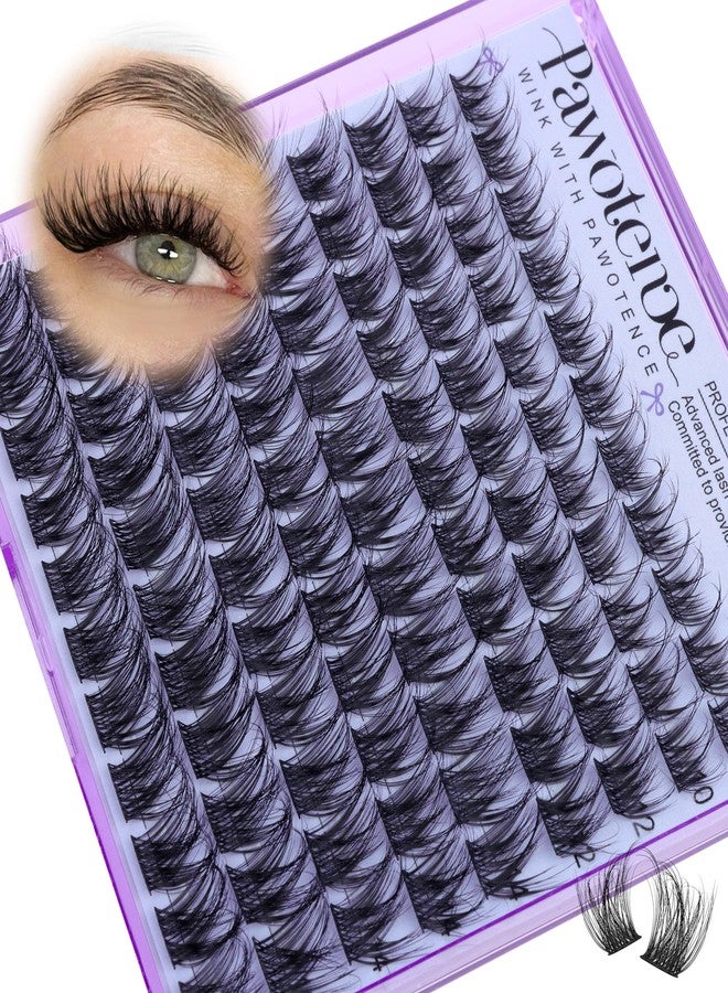 Pawotence Natural Lash Clusters Wispy Eyelash Clusters 10-16mm Full Lashes Cluster Eyelash Extensions Soft Individual Cluster Lashes False Eyelashes for DIY Lash Extension - Image 1