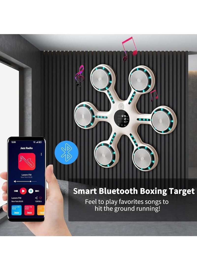 XiuWoo Large Smart Music Boxing Machine for Adults Bluetooth,Smart Music Boxing Machine with Gloves Women and Men,Boxing Music Workout Machine for Home, Indoor and Gym  - Image 3