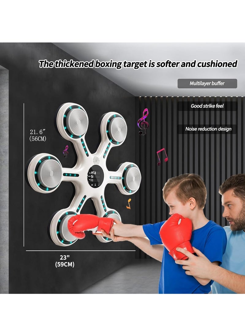 XiuWoo Large Smart Music Boxing Machine for Adults Bluetooth,Smart Music Boxing Machine with Gloves Women and Men,Boxing Music Workout Machine for Home, Indoor and Gym  - Image 2
