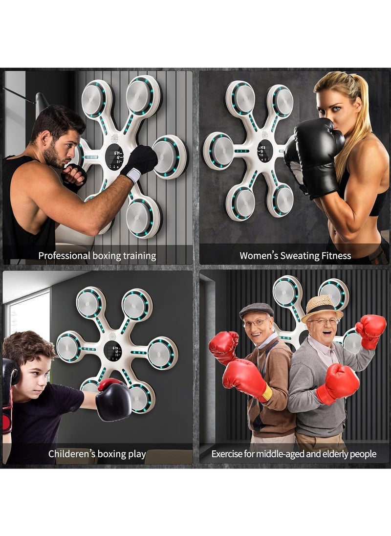 XiuWoo Large Smart Music Boxing Machine for Adults Bluetooth,Smart Music Boxing Machine with Gloves Women and Men,Boxing Music Workout Machine for Home, Indoor and Gym  - Image 5
