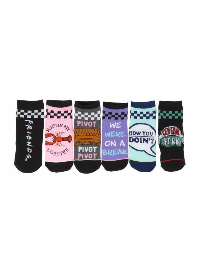 HYP Friends TV Show Juniors/Womens 5 Pack Ankle Socks Shoe Size 4-10 - Image 1