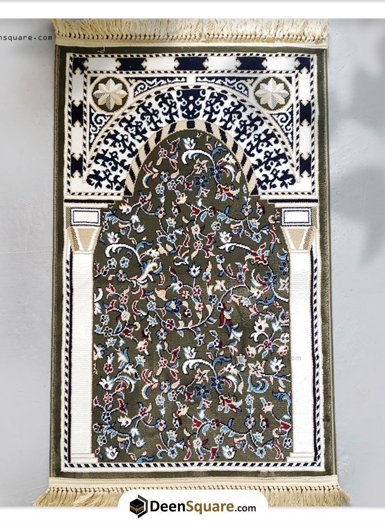 Deen Square Al Munawara Green Prayer Mat - Image 1