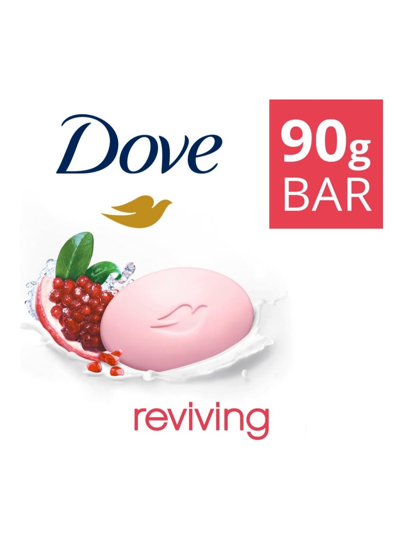 دوف صابون تجميل مُنعش (90 غرام) برائحة الرمان و اللويزة الليمونية مع كريم مرطب لبشرة مشرقة، تنظيف لطيف وتغذية عميقة - Image 2