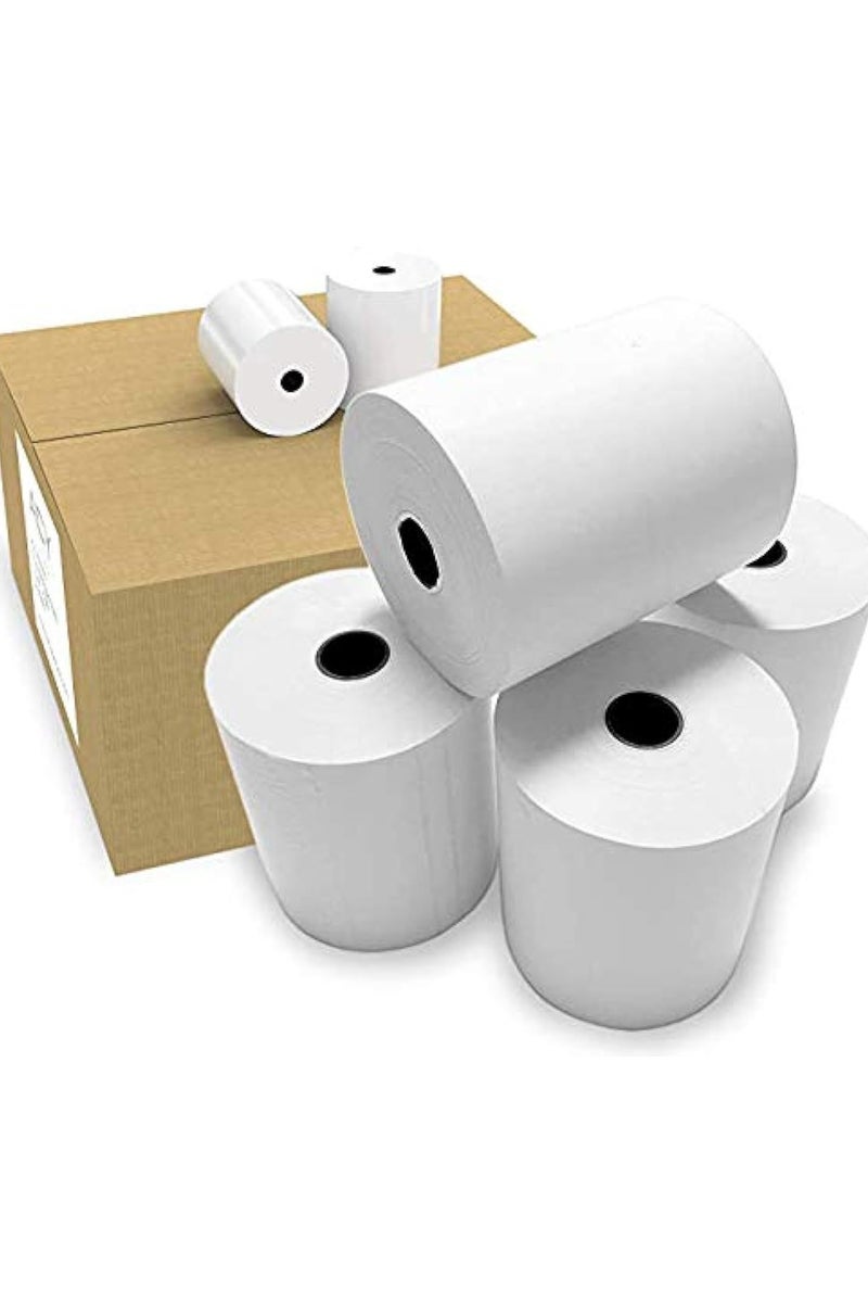 سي كي كي لفافة ورق حراري 80×80 مم، صندوق يحتوي على 50 لفة، طابعة نقاط البيع الإلكترونية، محطة نقاط البيع، (65 جرامًا للمتر المربع) - Image 4