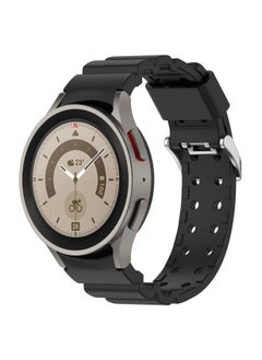 Replacement Strap For Samsung Galaxy Watch 6 / 6 Classic Armored Solid Color Silicone Watch Band Black