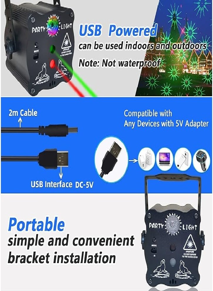 Party Light DJ Disco Light, Carnival Light + LED 2 in 1 with Remote Control, USB Powered RGB Sound Controlled Strobe Light for Festival Decoration Karaoke, KTV Bar - Image 3