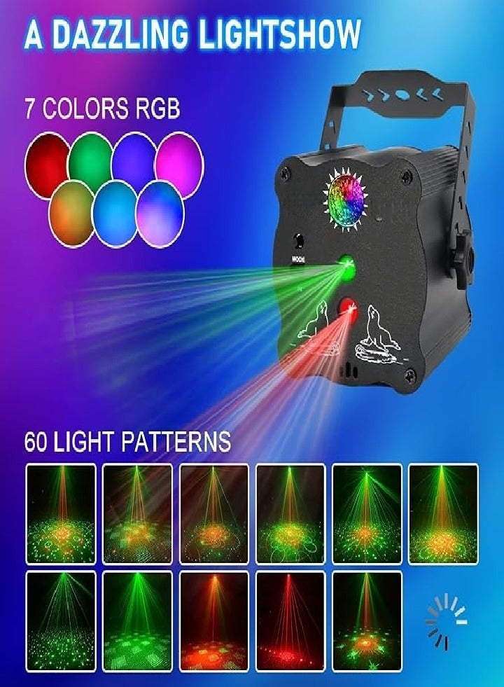 Party Light DJ Disco Light, Carnival Light + LED 2 in 1 with Remote Control, USB Powered RGB Sound Controlled Strobe Light for Festival Decoration Karaoke, KTV Bar - Image 2