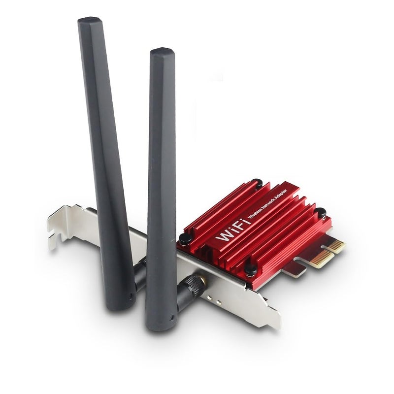 DERAPID WiFi 6 PCIe Card with Bluetooth 5.2 for Desktop, AX1800 Dual Band 2.4G/5G Wireless Adapter, 6dBi High Gain Antenna, Low Latency for Gaming & Streaming, Windows 10/11 - Image 1