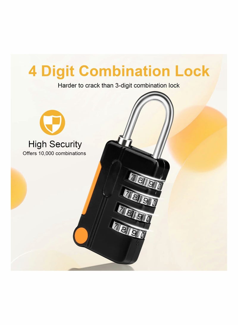 Combination Padlocks, Luggage Lock Suitcase Locks, 2 Pack Small Waterproof Padlocks, 4 Digit Code Security Locks for School Gym Locker, Gate, Shed, Tool Boxes, Fences - Image 2