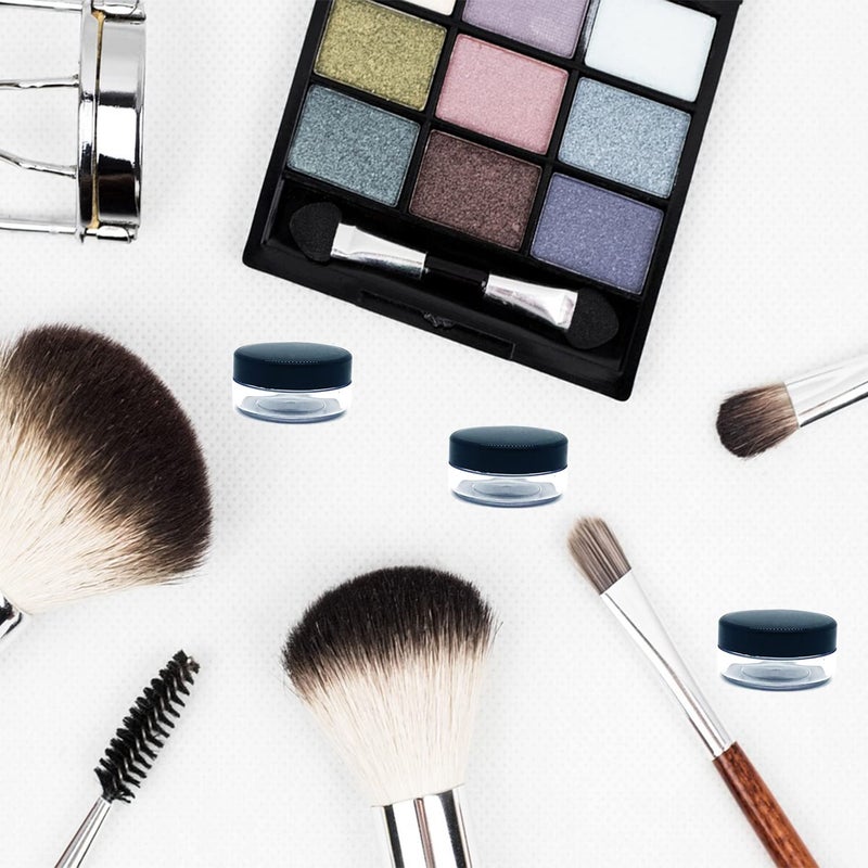 MYYZMY 30 Pcs Sample Containers, 10 Gram Mini Sample Jars for Cosmetic, Eye shadow, Black Lid - Image 4