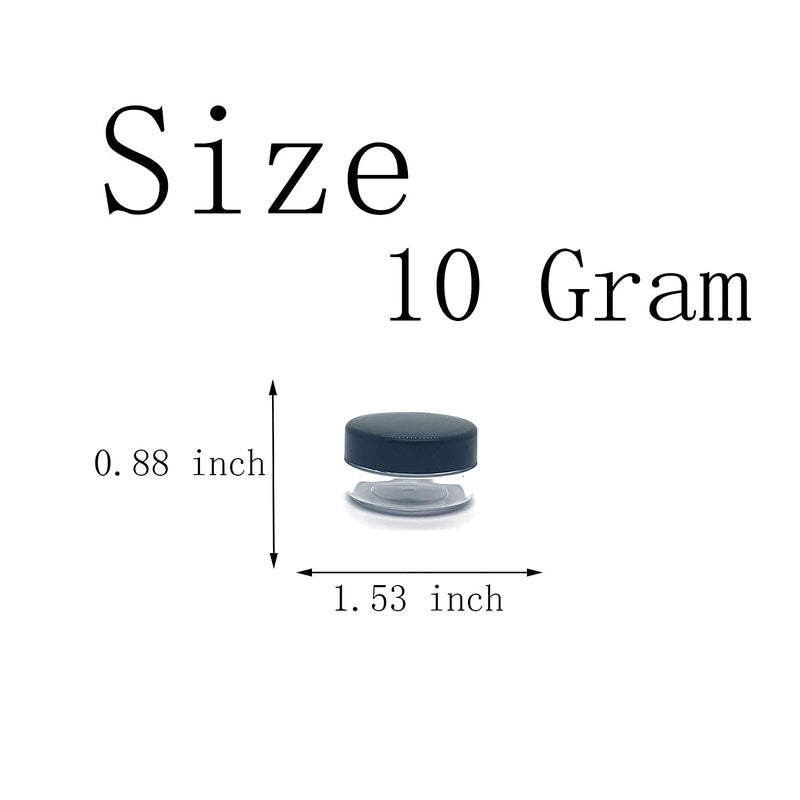 MYYZMY 30 Pcs Sample Containers, 10 Gram Mini Sample Jars for Cosmetic, Eye shadow, Black Lid - Image 2