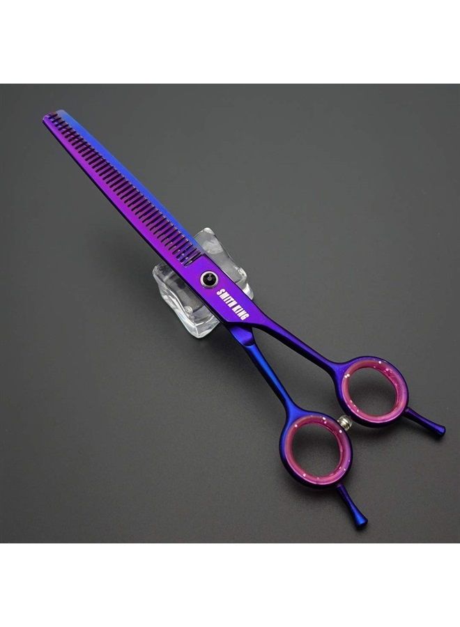 Smithking 7.0 inches Professional Dog Grooming Scissors Set Straight & thinning & Curved & chunkers & comb 5pcs in 1 Set for left-handed & right handed - Image 2