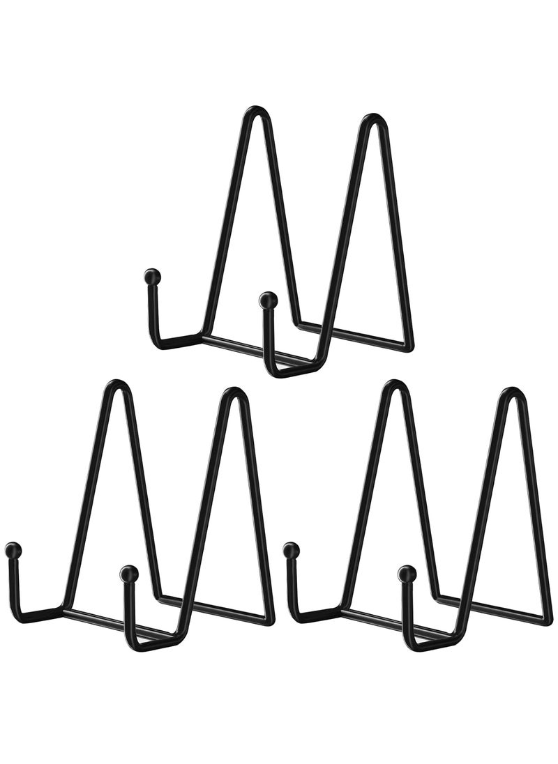 Decolore Decolore 3 Pack 45 inch Display Stands Black Iron Easel for Plate Stand Plate Holder for Picture Decorative Plate Photo Easel Artistic Work Display Stand Picture Frames  - Image 1