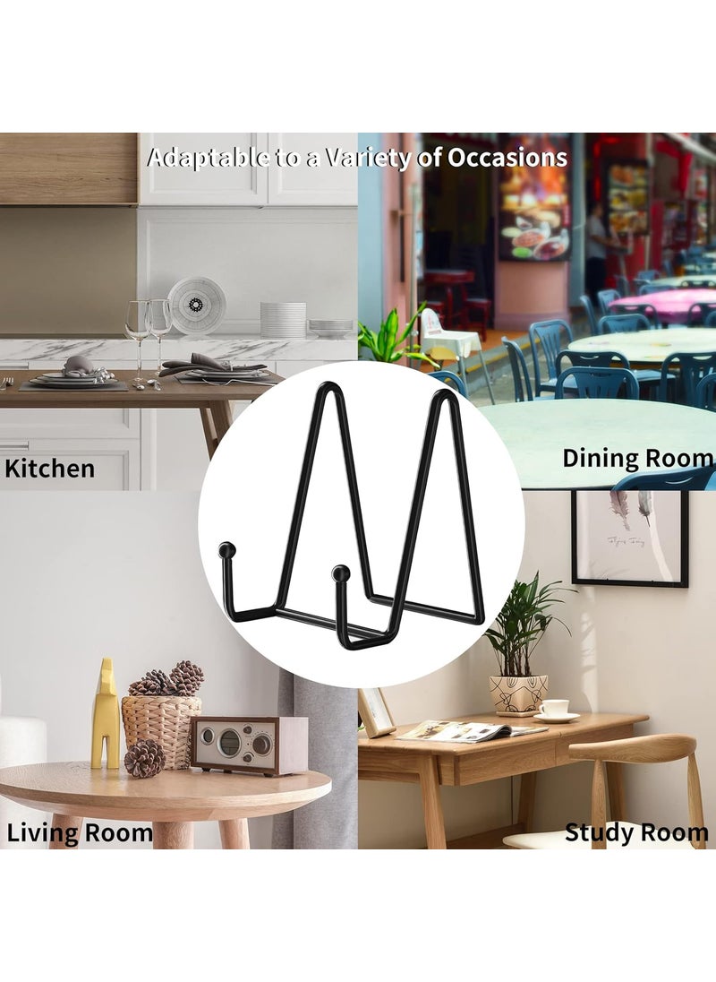 Decolore Decolore 3 Pack 45 inch Display Stands Black Iron Easel for Plate Stand Plate Holder for Picture Decorative Plate Photo Easel Artistic Work Display Stand Picture Frames  - Image 5