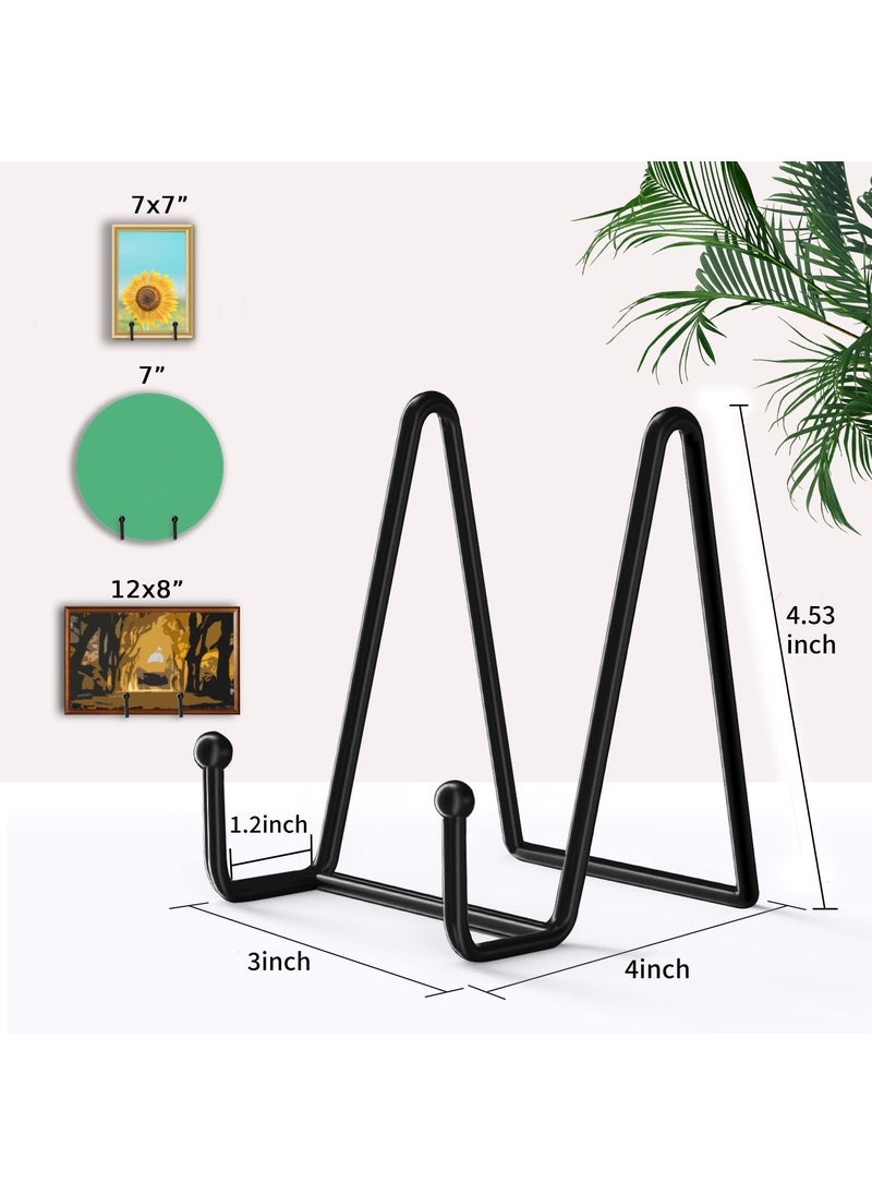 Decolore Decolore 3 Pack 45 inch Display Stands Black Iron Easel for Plate Stand Plate Holder for Picture Decorative Plate Photo Easel Artistic Work Display Stand Picture Frames  - Image 2
