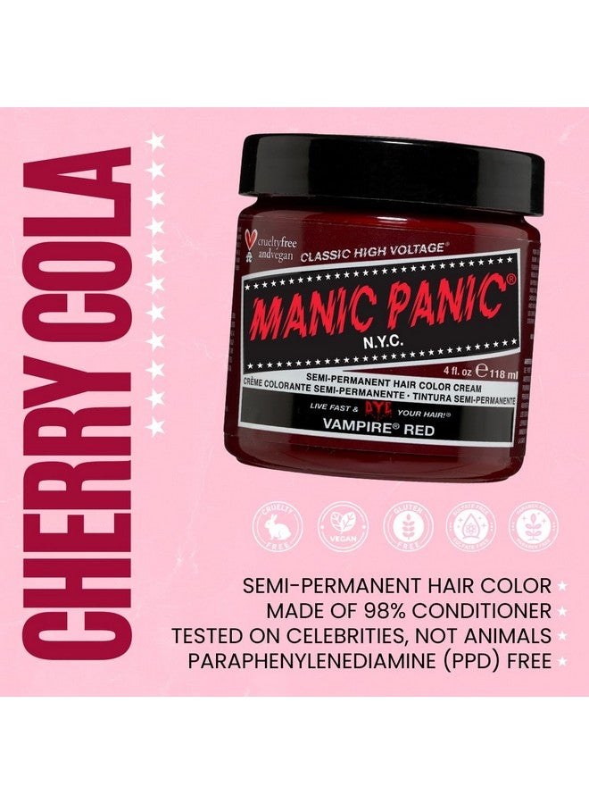 MANIC PANIC Vampire Red Semi Permanent Hair Color - Cruelty Free, Vegan Classic Dark Red Hair Dye - Safe to Create & Mix Custom Shades (4oz) - Image 2