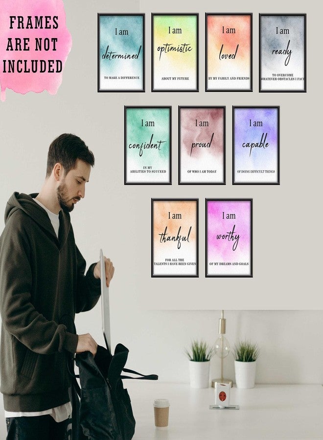 PARTH IMPEX 9Pcs Inspirational Posters for Office Classroom - Motivational Quotes Positive Saying Affirmation Wall Art - Aesthetic Pictures Collage Kit for Kids Teens Adults Room Decor - Unframed 8 x 10 Prints - Image 3
