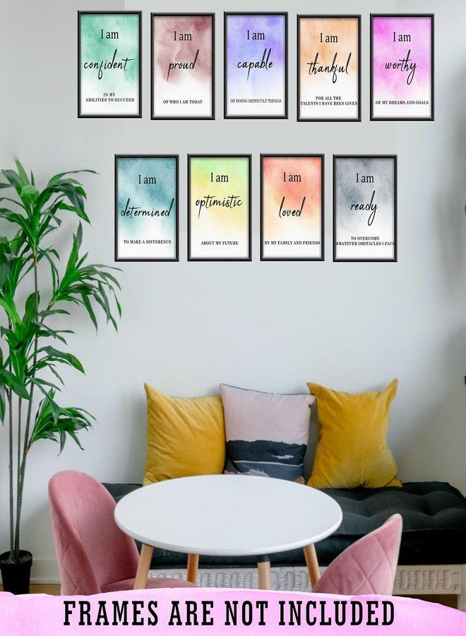 PARTH IMPEX 9Pcs Inspirational Posters for Office Classroom - Motivational Quotes Positive Saying Affirmation Wall Art - Aesthetic Pictures Collage Kit for Kids Teens Adults Room Decor - Unframed 8 x 10 Prints - Image 4