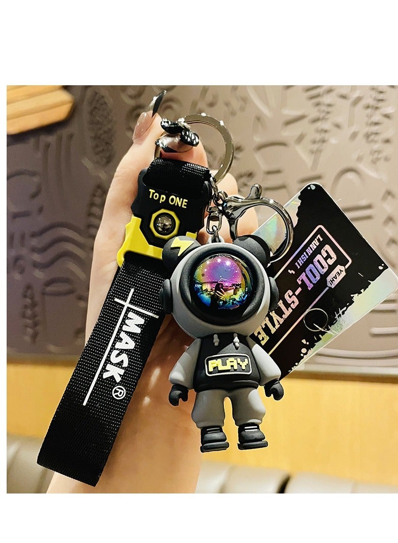 Generic Trendy Cool Cartoon Play Lightning Bear Keychain, Exquisite Couple Fashion Car Keychain, Bag Pendant, Personalized Bag Charm, Elegant Keychain for Women, Men's Car Key Chain Pendant.Three colors available for selection.  - Image 2