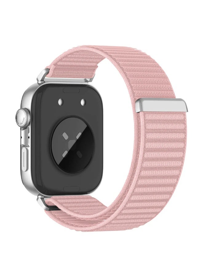 Nylon Strap, Men and Women Breathable Elastic Bracelet, Adjustable Straps Replacement Band Sport Watchband For Huawei Watch Fit 3 / 4 / 4 Pro (Pink)