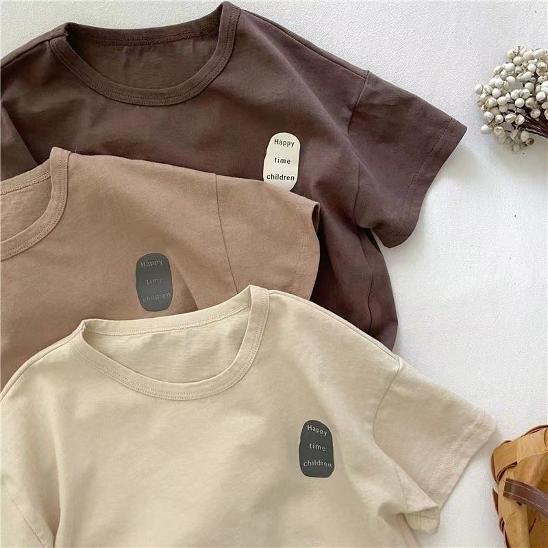 100 Cotton Boys' Short-Sleeved T-Shirt Summer Wear Children'S Children'S Baby'S Western-Style Printed All-Match Casual Korean Style Top - Image 3