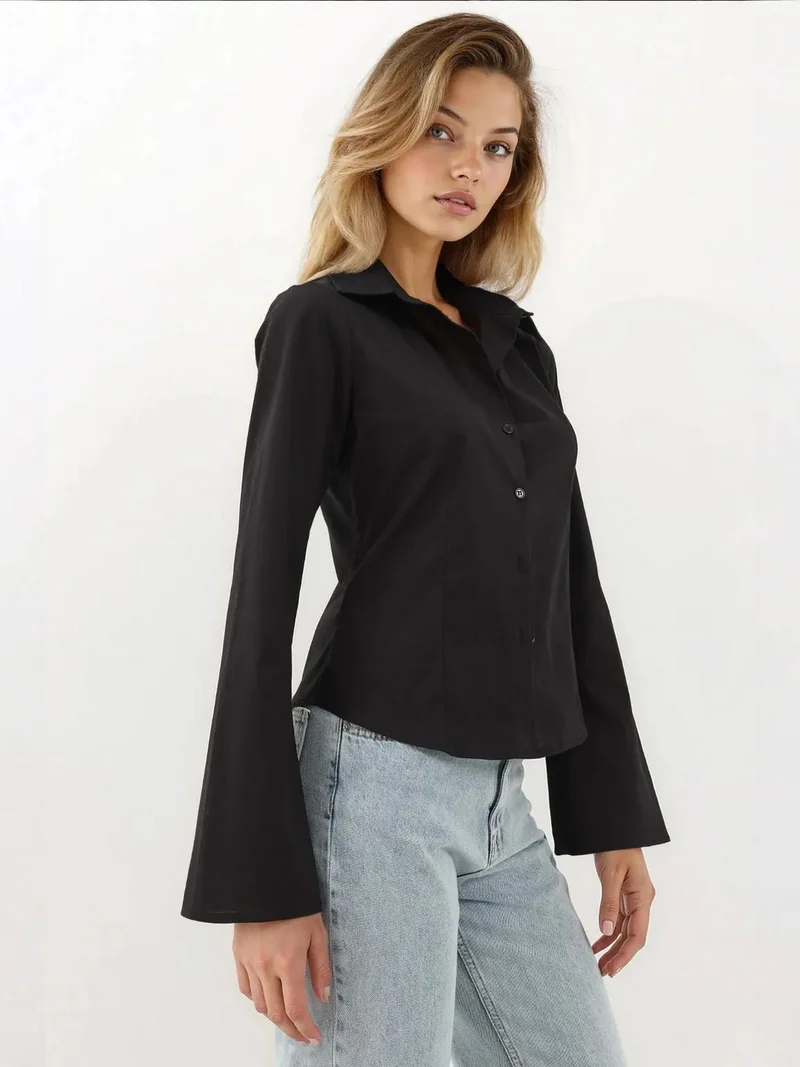 HICCUP Fitted Long Sleeve Shirt