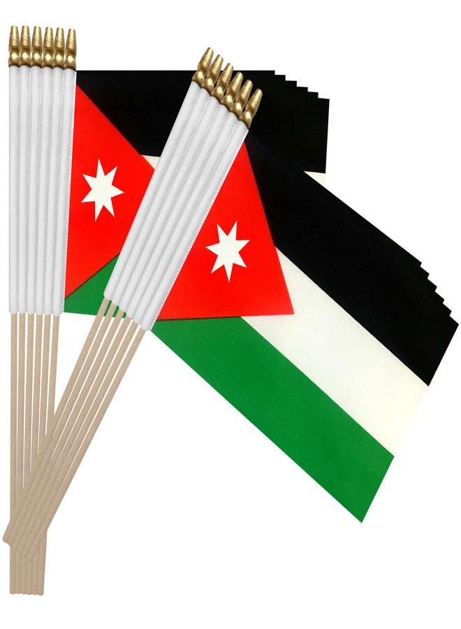 TSMD Jordan Stick Flag Jordanian Small Mini Hand Held Flags,5x8 Inch,12 Pack - Image 5