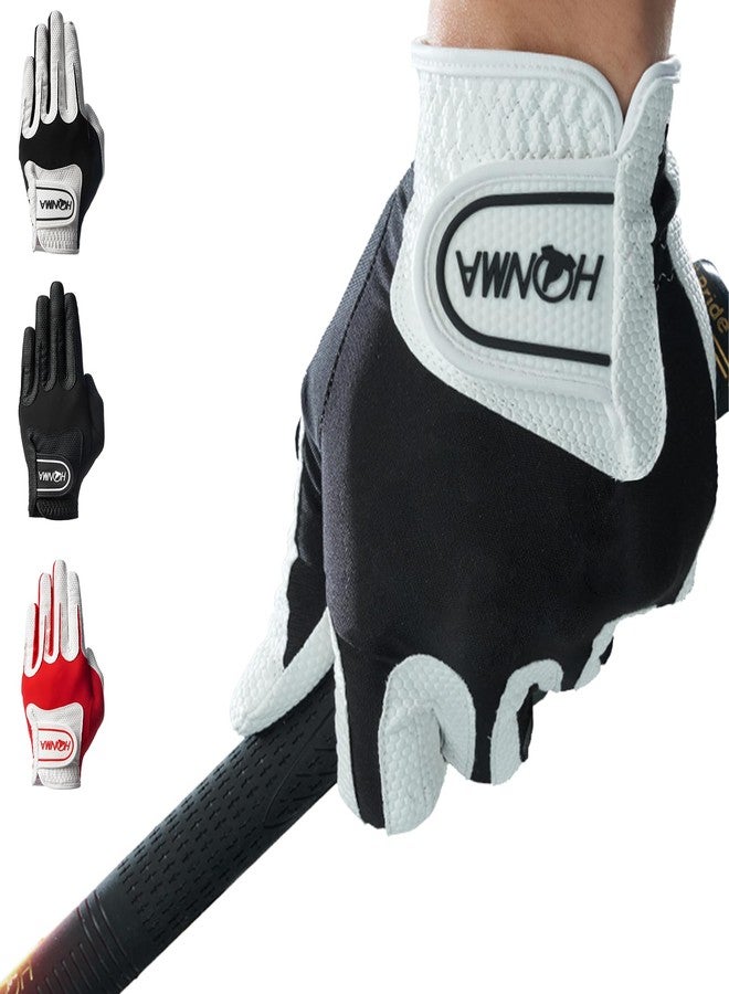 Honma Golf Glove for Men Left Hand, All Weather Breathable Glove,Synthetic Leather with Nylon-Spandex Panels,Durable with Compact Hanging Box,M - Image 1