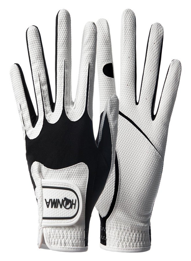 Honma Golf Glove for Men Left Hand, All Weather Breathable Glove,Synthetic Leather with Nylon-Spandex Panels,Durable with Compact Hanging Box,M - Image 2