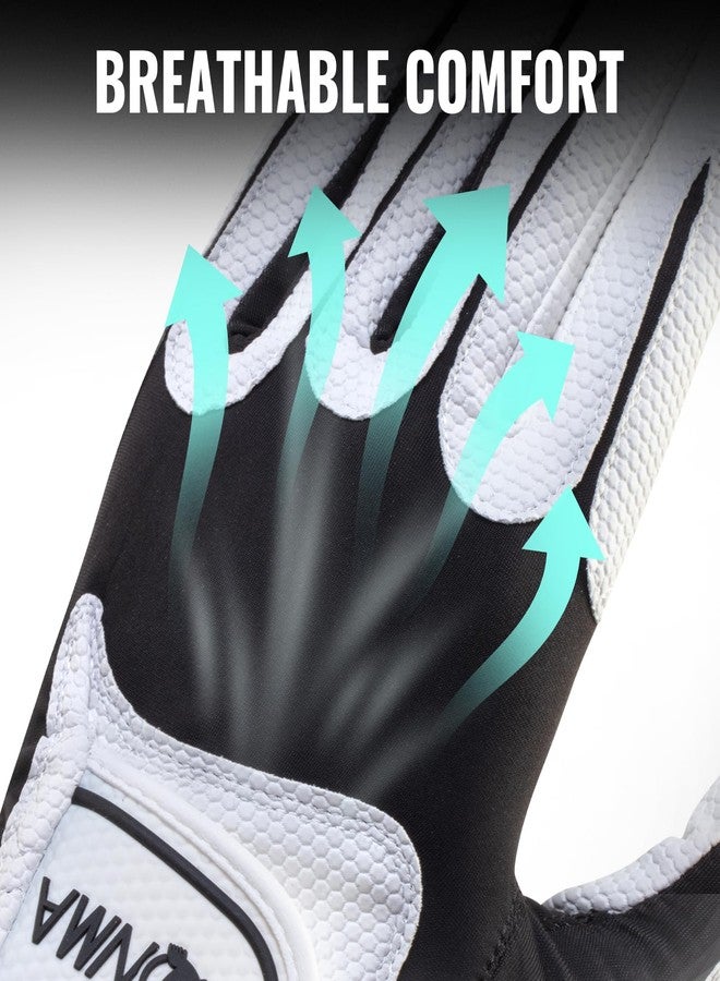 Honma Golf Glove for Men Left Hand, All Weather Breathable Glove,Synthetic Leather with Nylon-Spandex Panels,Durable with Compact Hanging Box,M - Image 5