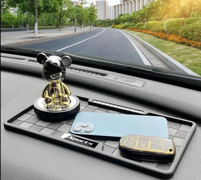 YOURKARTS.COM Anti-Slip Dashboard Mat – Universal Sticky Rubber Grip Pad for All Smartphones, Sunglasses & Car Keys | Premium Non-Slip Dashboard Holder Mat - Image 2