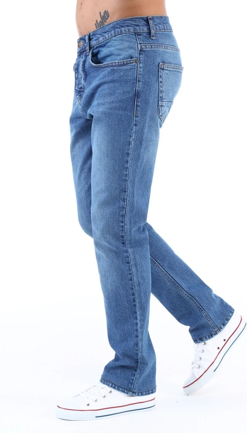 Cedy Denim Men's Yüksel Waist Wide Cut Piggy Leg Denim Trousers Regular Fit Jean C336